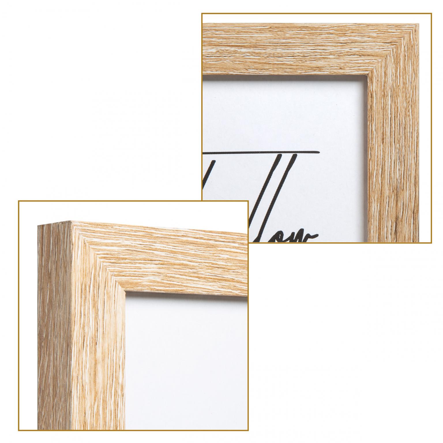 Fotolijst - Henzo - Piano Triple Swing Portrait - Collagelijst voor 3 foto's - Fotomaat 13x18 cm - Naturel