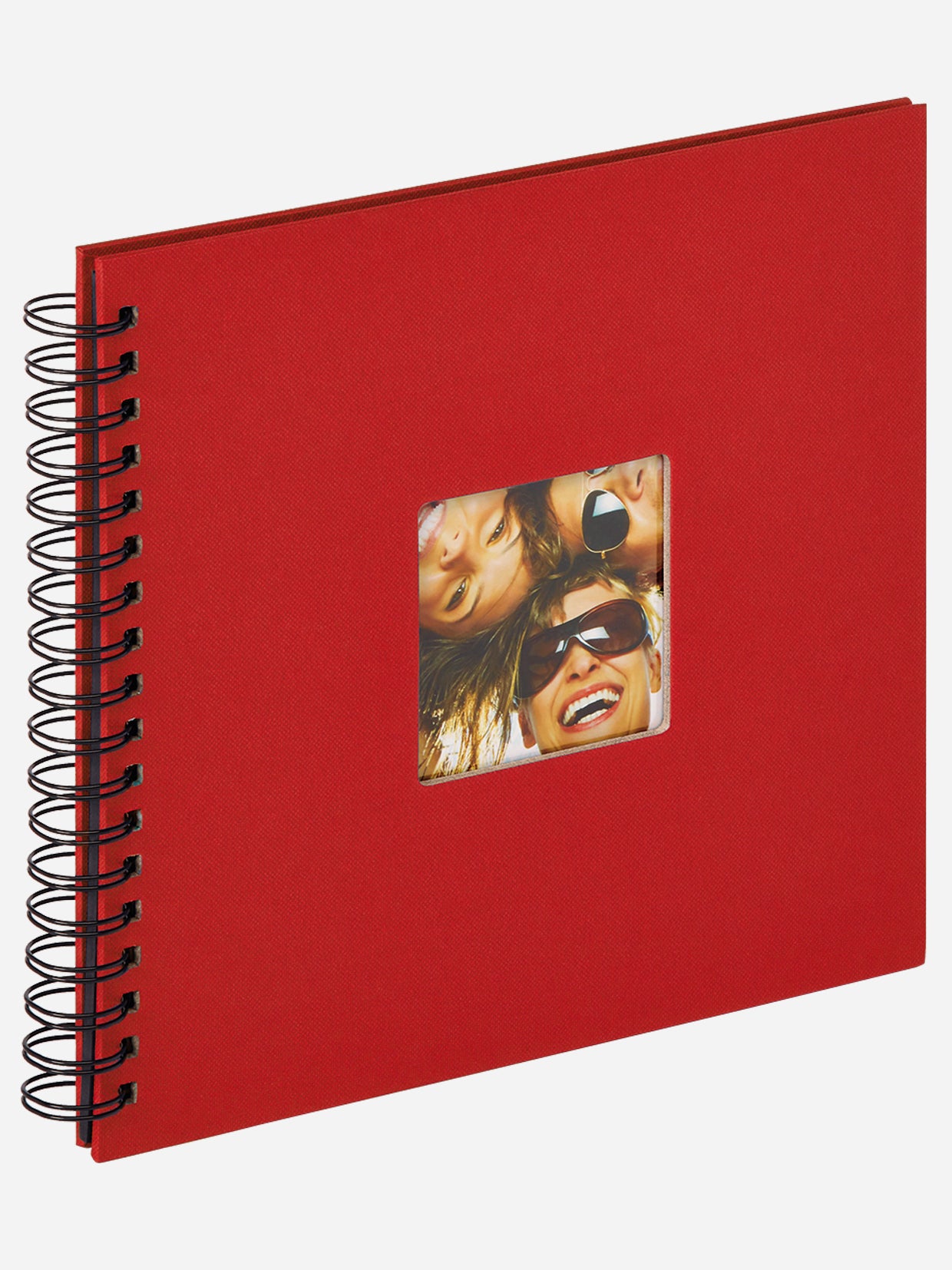 Wire-O linnen album "Fun" rood 26x25 cm