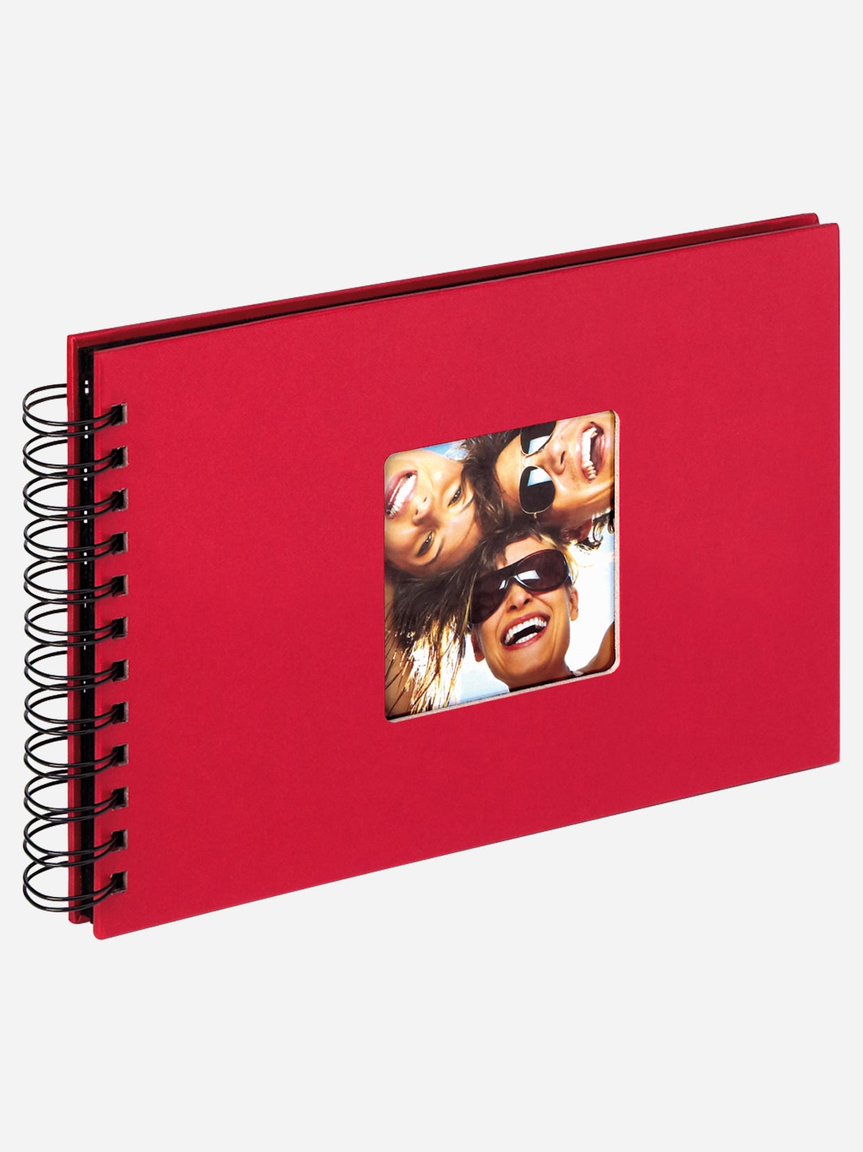 Wire-O linnen album "Fun" rood 23x17 cm