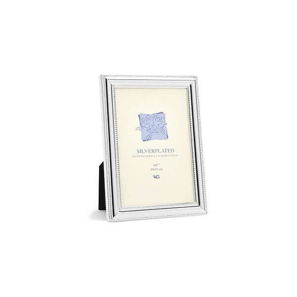 Fotolijst silverplated dubbele parel