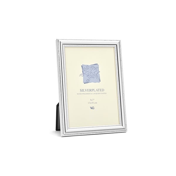 Fotolijst silverplated dubbele parel