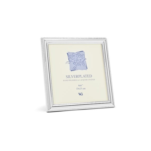 Fotolijst silverplated dubbele parel