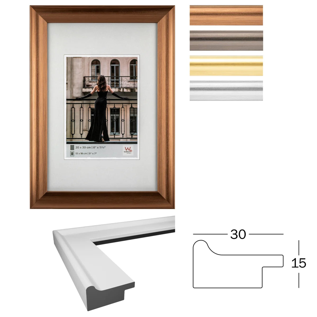 Venice fotolijst 20x30 brons