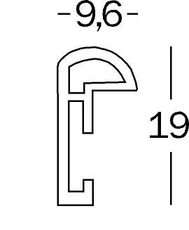 Galeria fotolijst 9x13 zilver