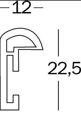 Galeria gallery-lijst 3x10x15 zilver