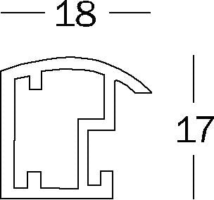 Trendstyle plastic frame 050 x 060 steel