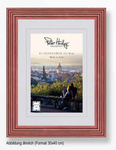 Alfo. Arezzo 30x40 cm. rood, houten fotolijst