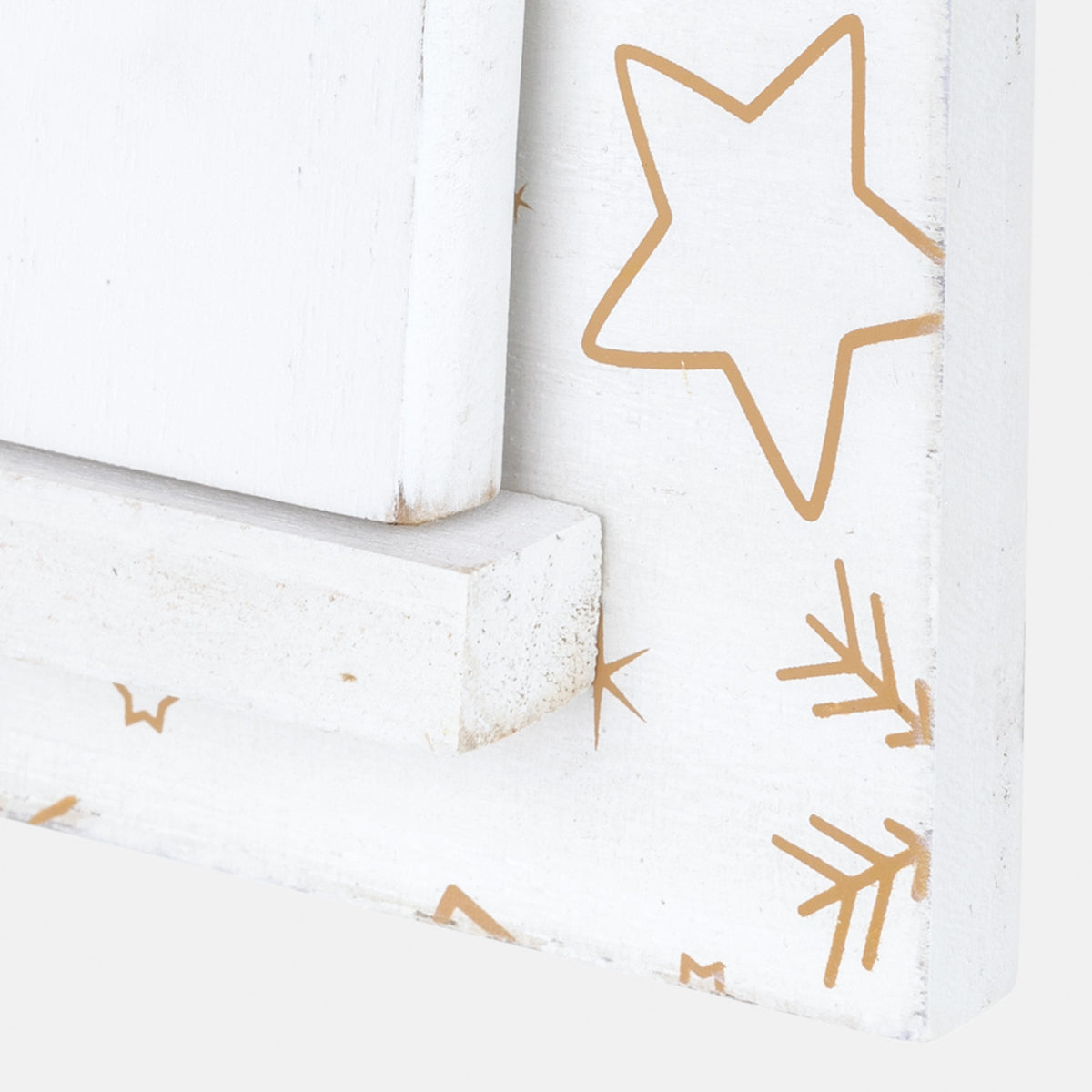 ZEP Valtellina houten kerstfotolijst met luikjes – Wit / Goud – 5