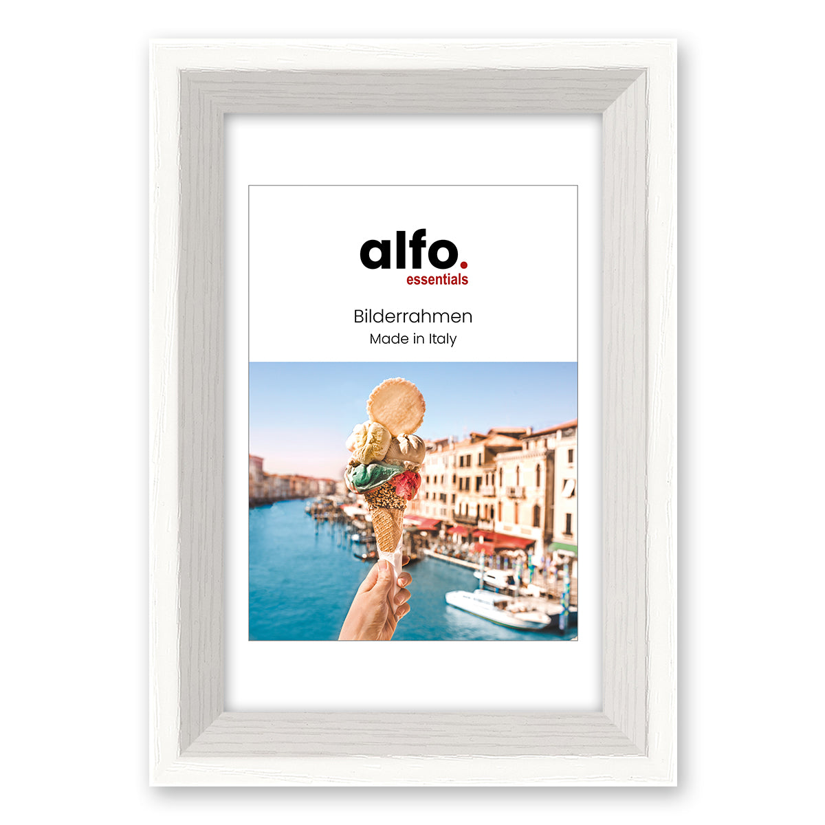 alfo. Orvieto 20x30 cm wit, houten fotolijst