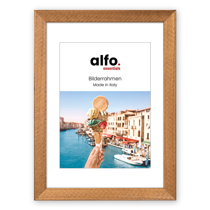 alfo. Gela 13x18 cm brons, houten fotolijst