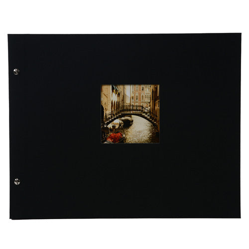 Goldbuch Bella Vista 39x31 cm, zwart met 40 zwarte pagina's