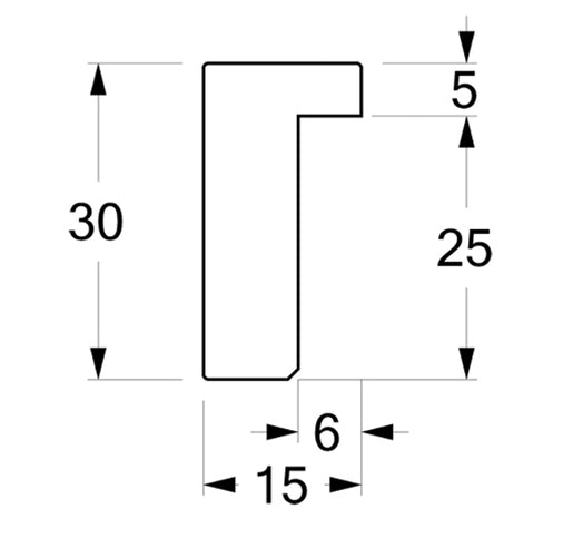 Alfo. Andria 20x30 cm. zwart, met 13x18 cm. Passe-partout (wit), houten fotolijst