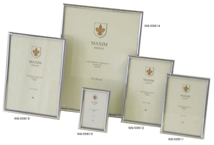 Fotolijst MAXIM zilver 925 smal halfrond 6 x 9 cm. WG-03610