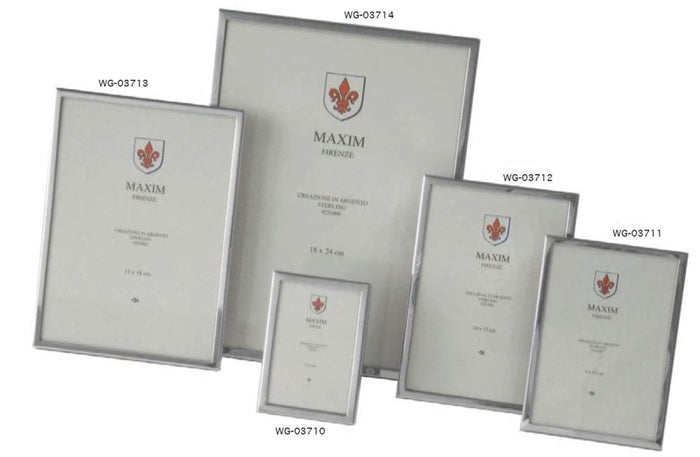 Fotolijst MAXIM zilver 925 smal strak 6 x 9 cm. WG-03710