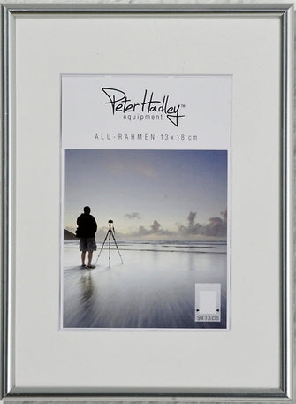 Peter Hadley Tibet aluminium lijst 15x20 cm. glanzend zilver