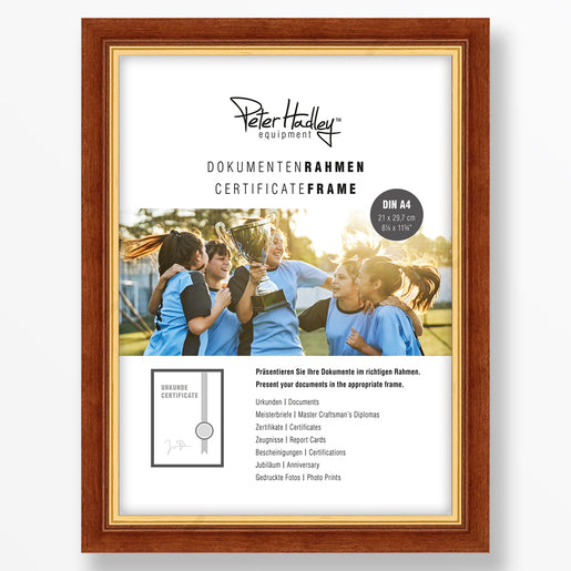Peter Hadley Messina [A4] 21x29,7 cm. bruin-goud houten fotolijst