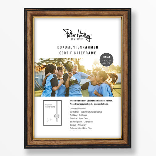 Peter Hadley Ragusa [A4] 21x29,7 cm. bruin-goud houten fotolijst
