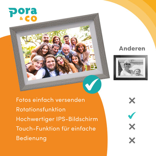 Pora 10" WF-105T-SL zilver met wit passe-partout [25,7 cm]