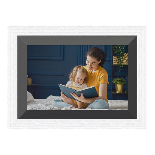 Braun digitale fotolijst 10B WiFi wit met zwart passe-partout [25,7 cm]