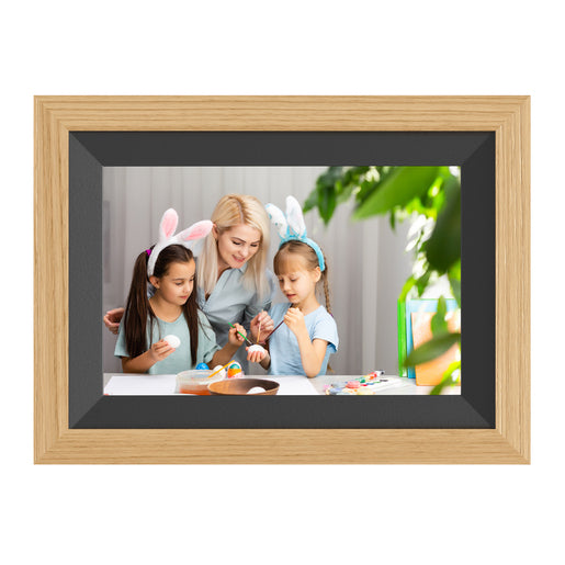 Braun digitale fotolijst 10B WiFi beuken met zwart passe-partout [25,7 cm]