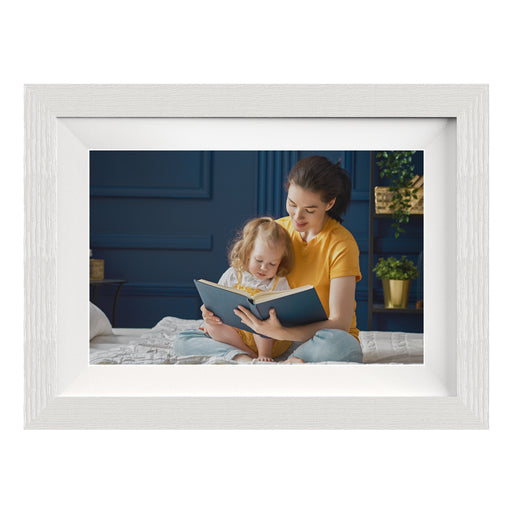 Braun digitale fotolijst 10W WiFi wit met wit passe-partout [25,7 cm]