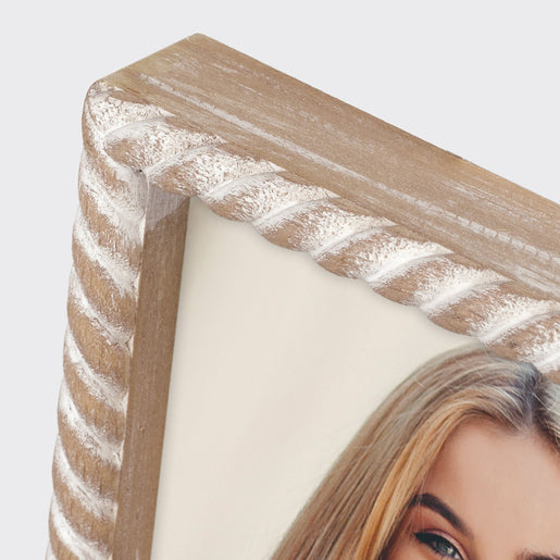 ZEP Lisse houten fotolijst wit en naturel – Wit / Naturel – 4