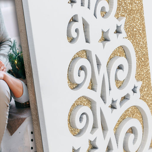 ZEP Lugano houten kerstfotolijst – Wit / Goud – 2