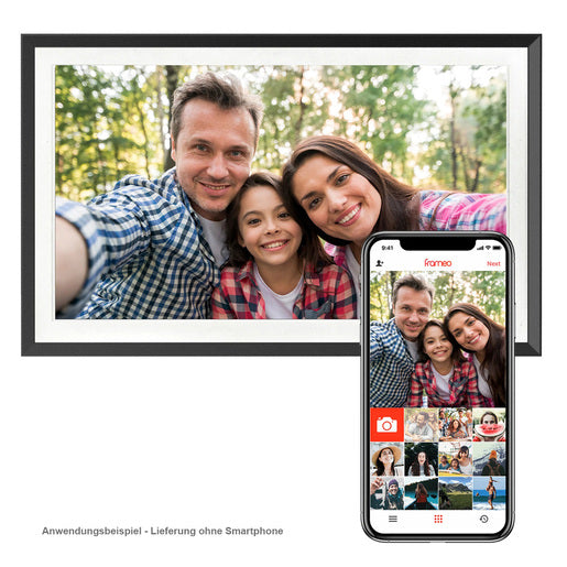 Pora DF-156-ZH Frameo digitale fotolijst 15,6 inch – Zwart hout – 1