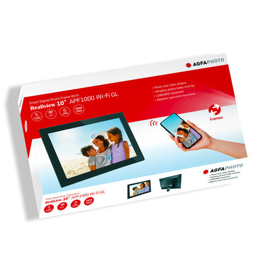 AgfaPhoto Realiview APF1000 WiFi GL digitale fotolijst 10 inch – Zwart – 3