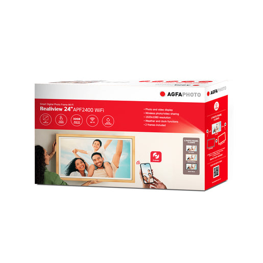 AgfaPhoto Realiview APF2400 Frameo digitale fotolijst 24 inch – Zwart / Naturel – 4