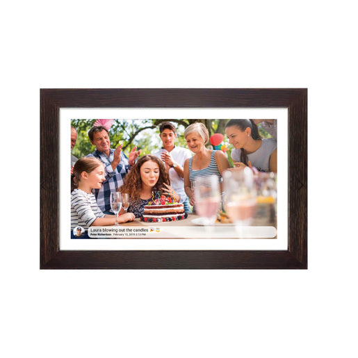 Denver PFF-1543 Frameo digitale fotolijst 15,6 inch – Donker hout – 1