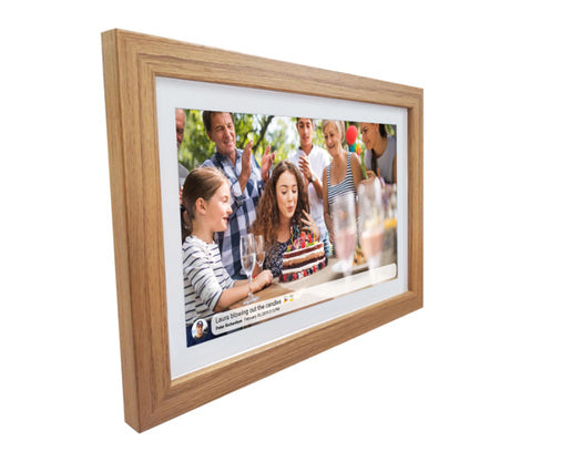 Denver PFF-1543 Frameo digitale fotolijst 15,6 inch – Licht hout – 5