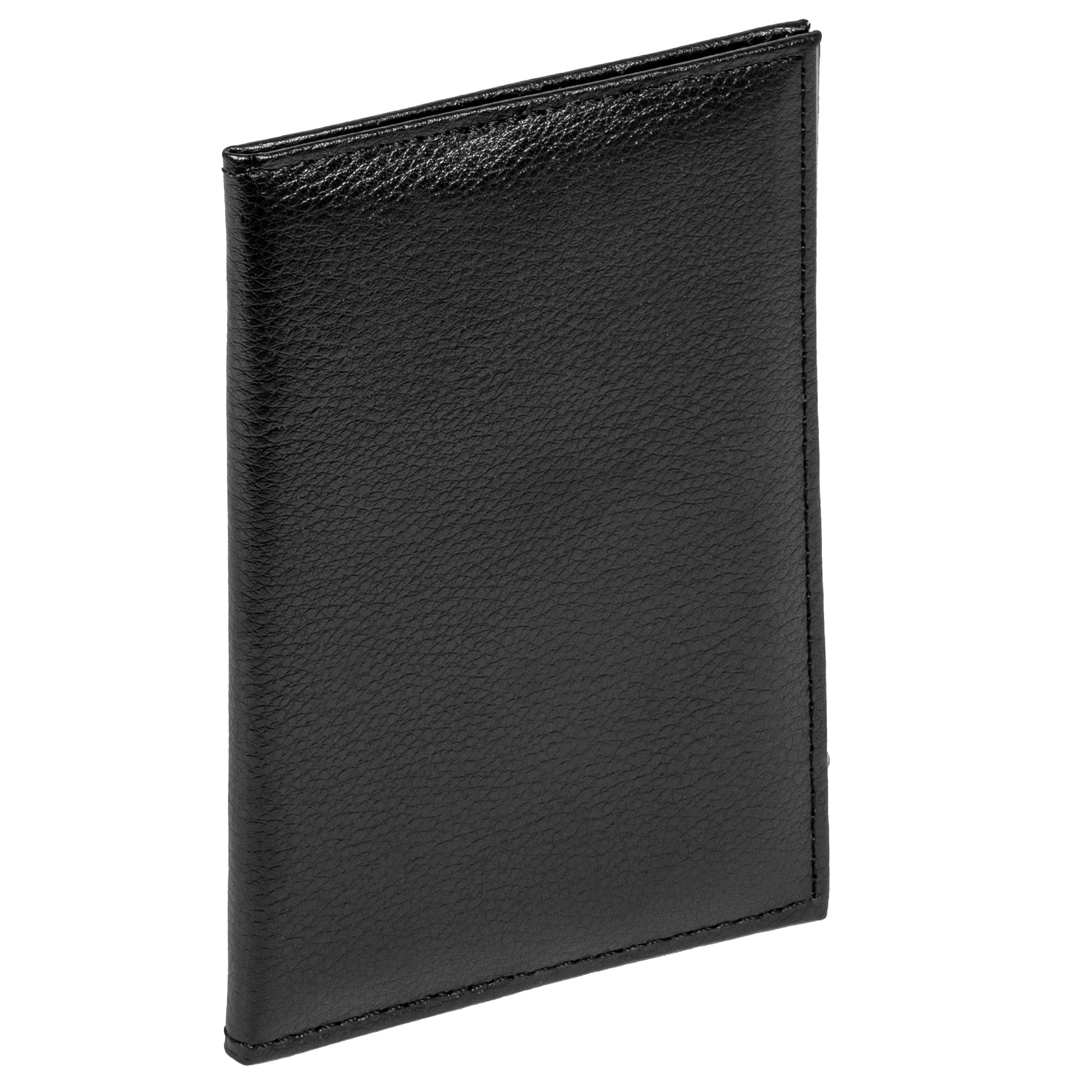 ID Card Leather case, 13x8,5 cm, black, with 6 slaves