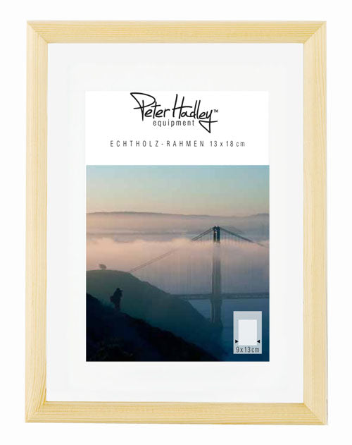 Peter Hadley Rondo 13x18 cm. Naturel houten fotolijst