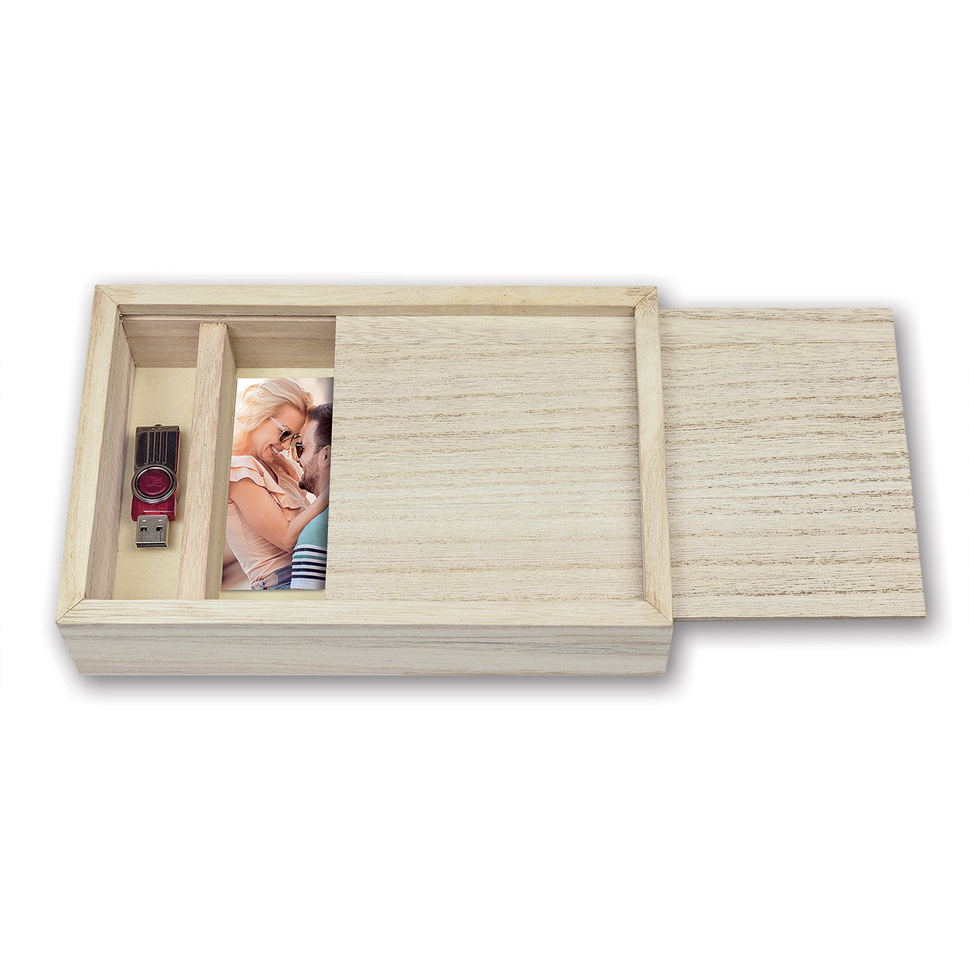 Zep CX7568 Opbergdoos Bruin USB voor foto 15x20 cm [5 cm hoog]