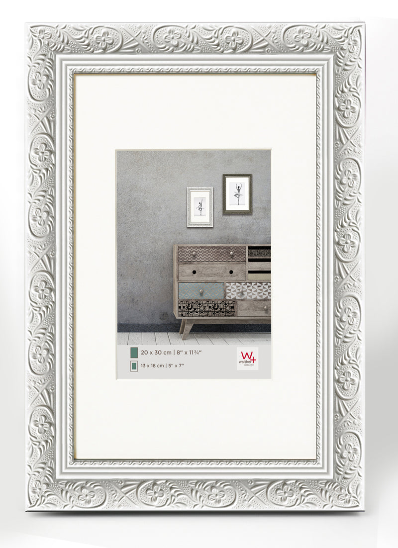 Barock portretlijst 30x40 wit