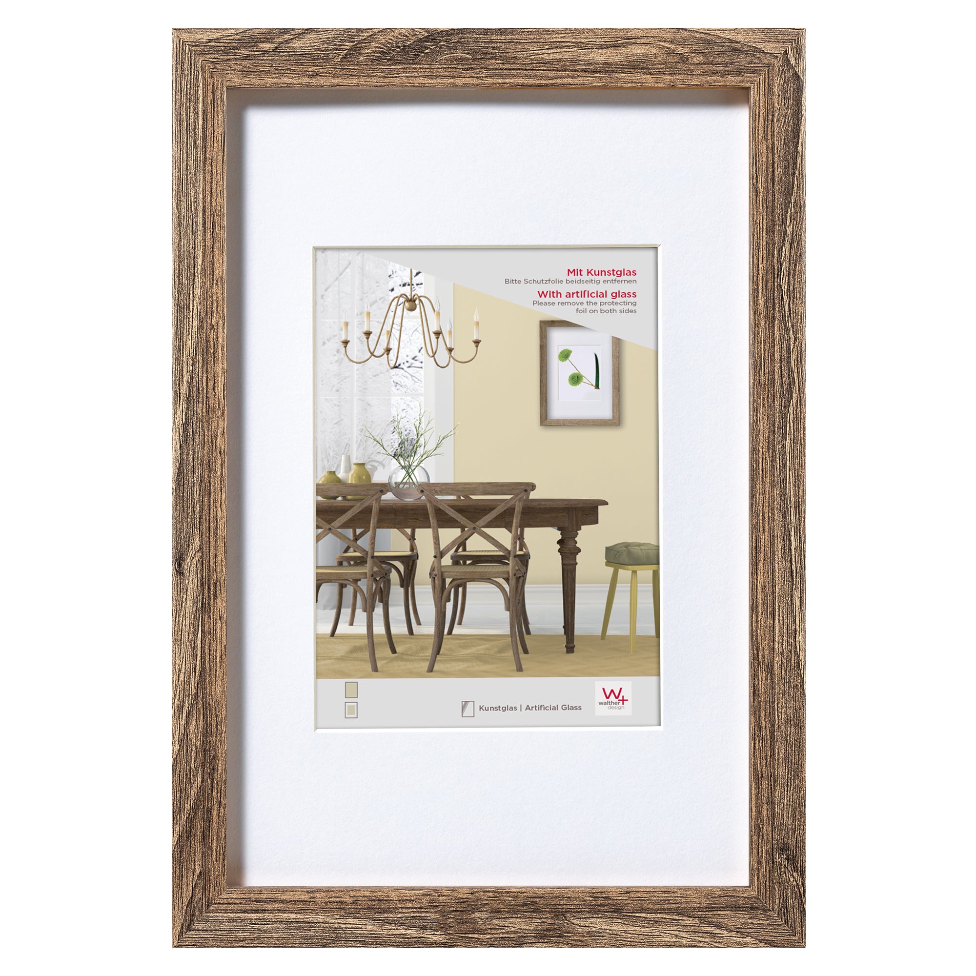 Fiorito houten fotolijst met acryl 30x40 noten