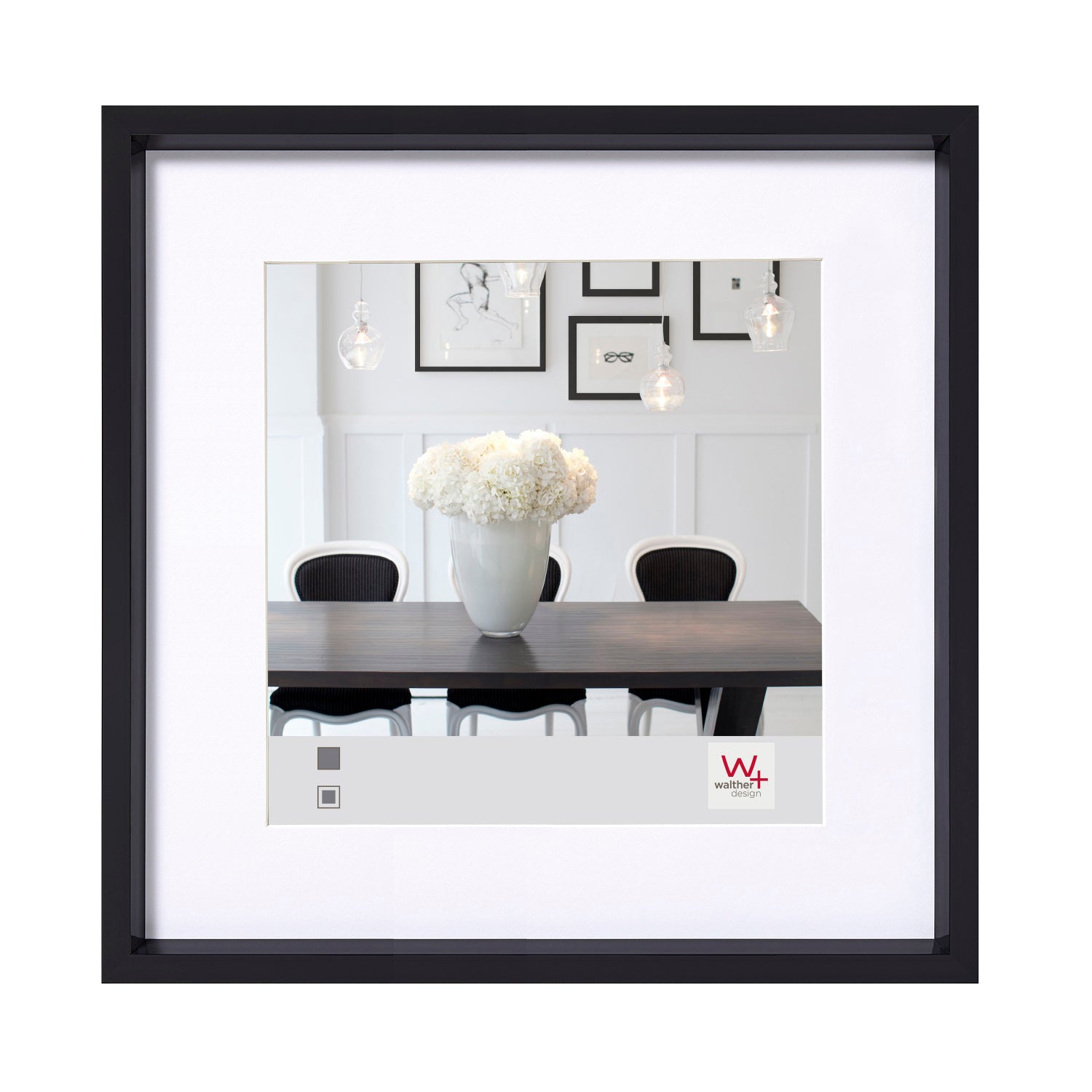 Steel Style fotolijst 30x30 zwart