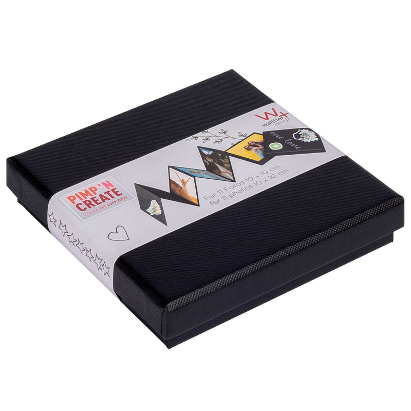 Leporello-Box Pimp and Create, 11 ph. 10x10 cm, black