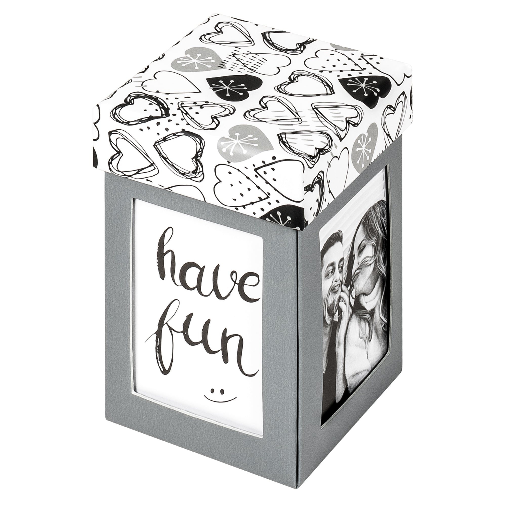 gift box Surprise, grey design
