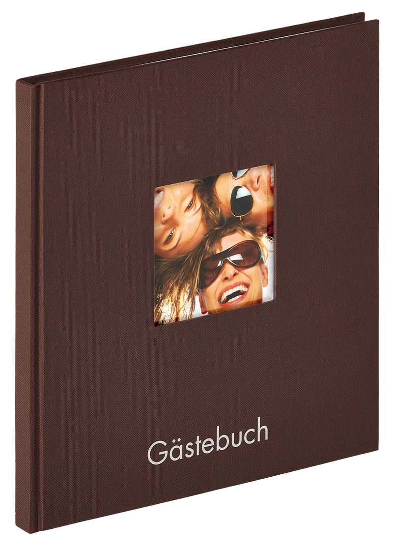 Gastenboek "Fun" 23x25 cm donkerbruin