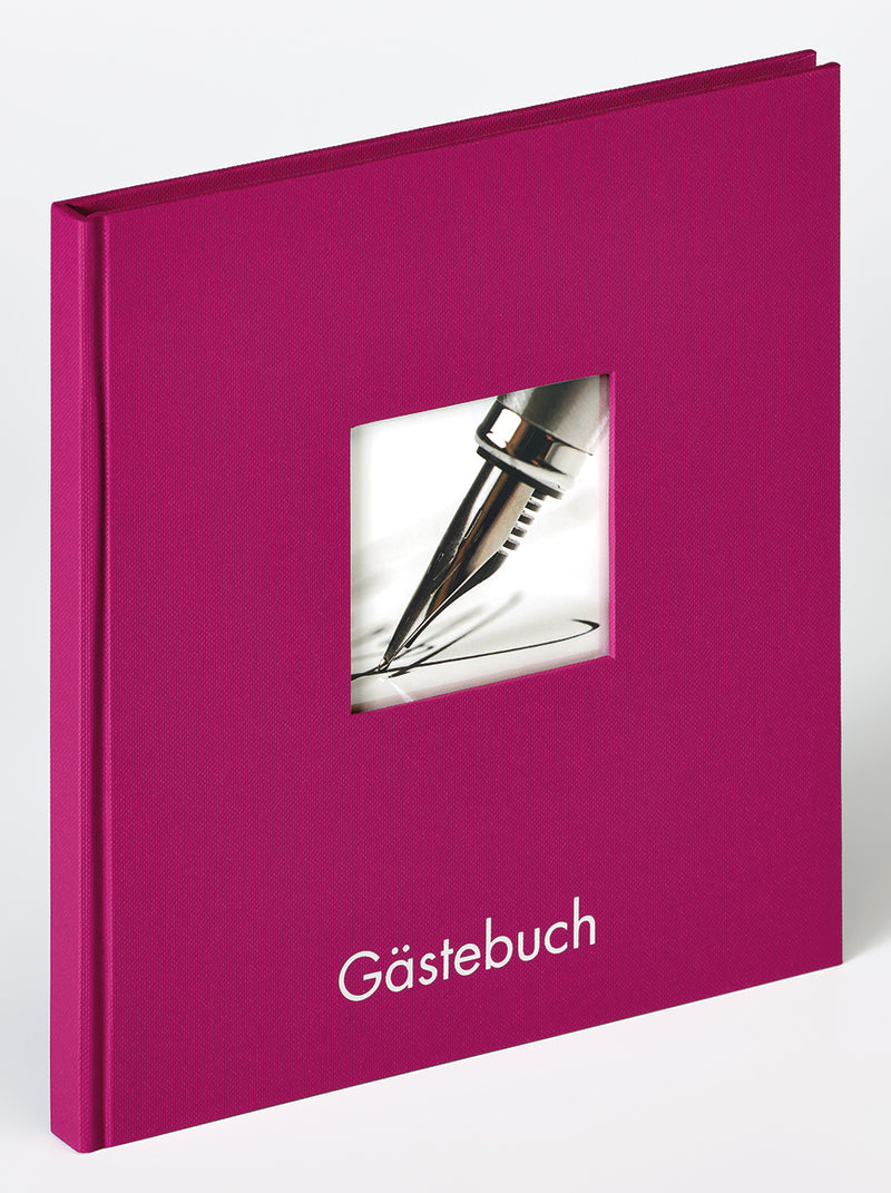 Gastenboek "Fun" 23x25 cm violet