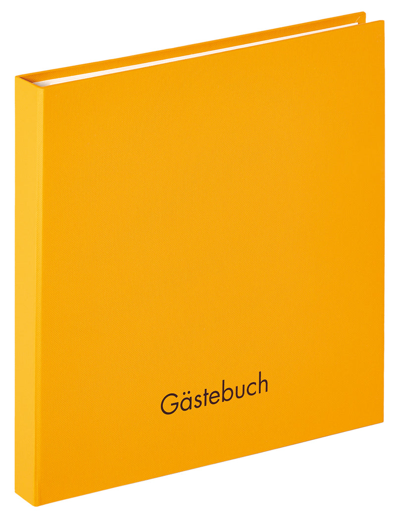 Gastenboek "Fun" 26x25 cm geel