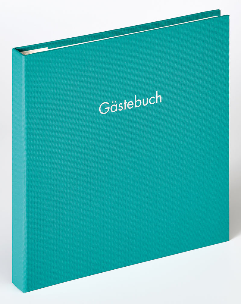 Gastenboek "Fun" 26x25 cm petrol groen