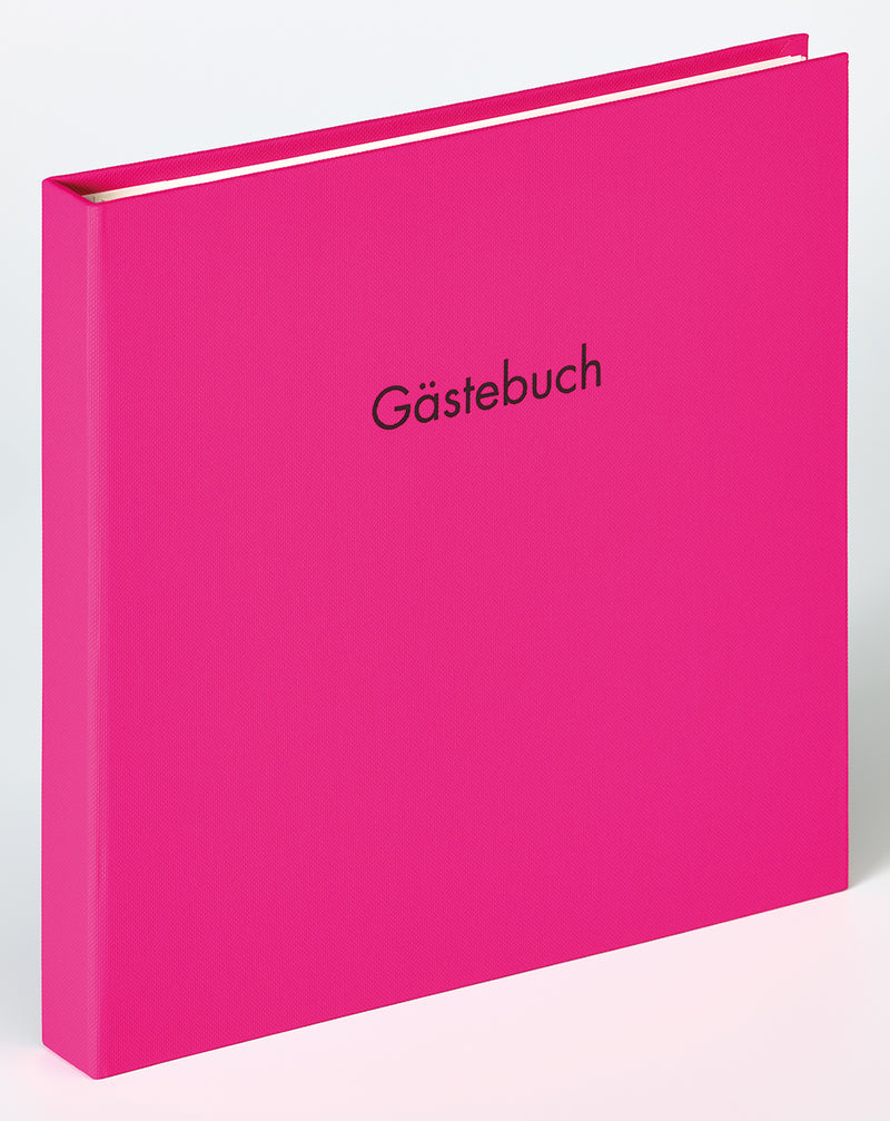 Gastenboek "Fun" 26x25 cm roze