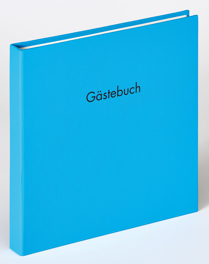 Gastenboek "Fun" 26x25 cm oceaan blauw