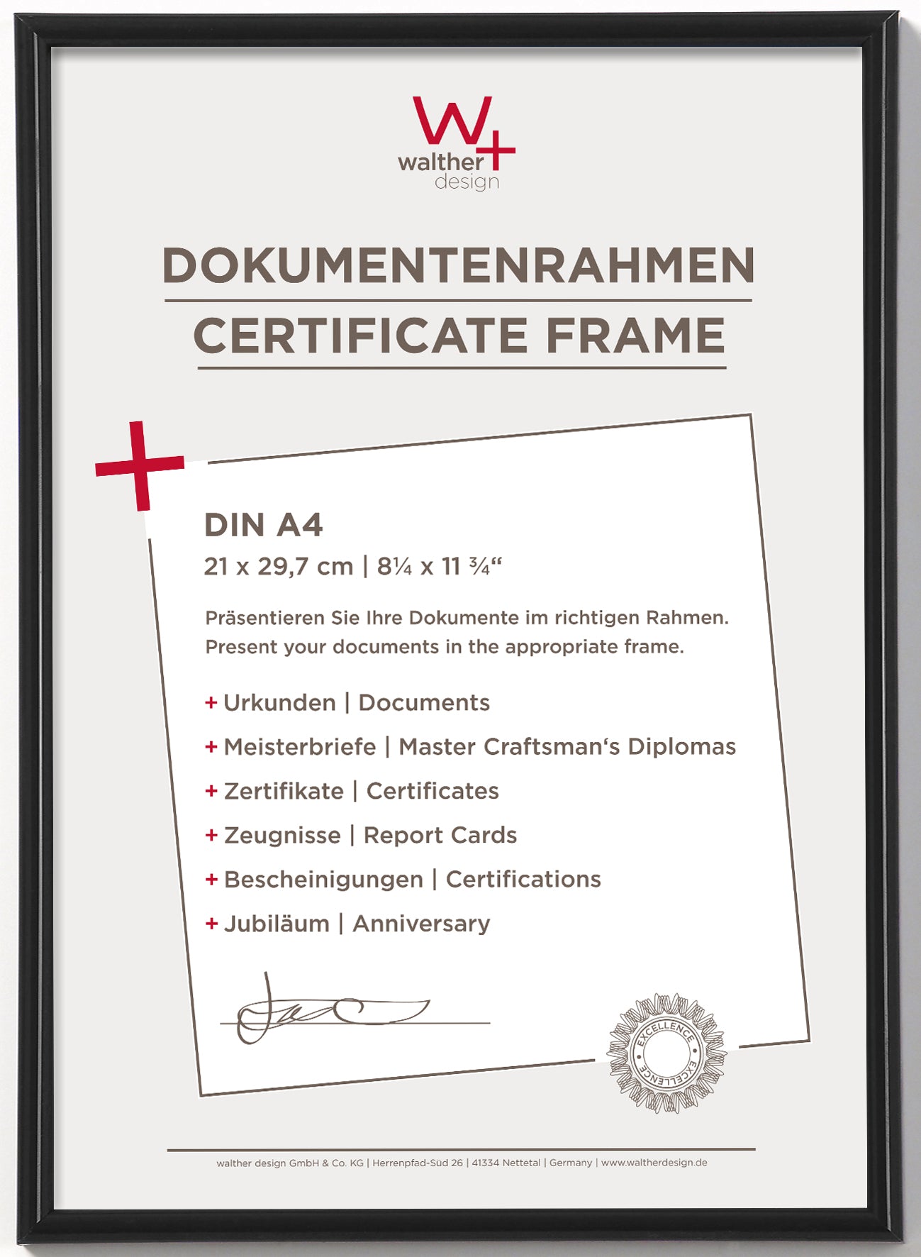 Galeria fotolijst 21x29,7 [A4] zwart