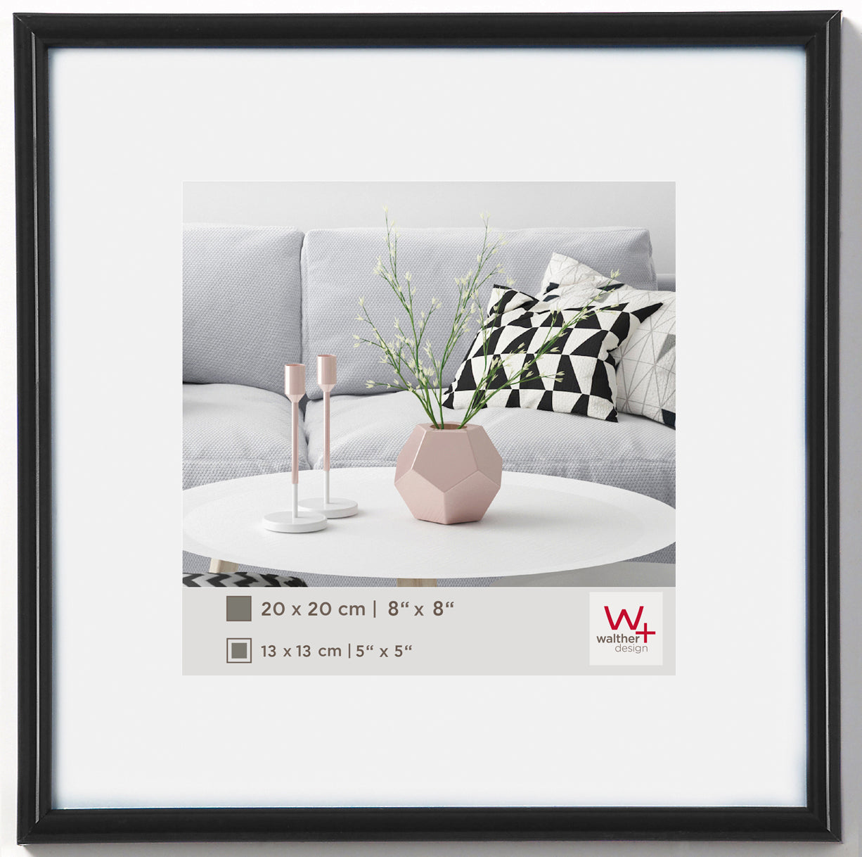 Galeria fotolijst 20x20 zwart