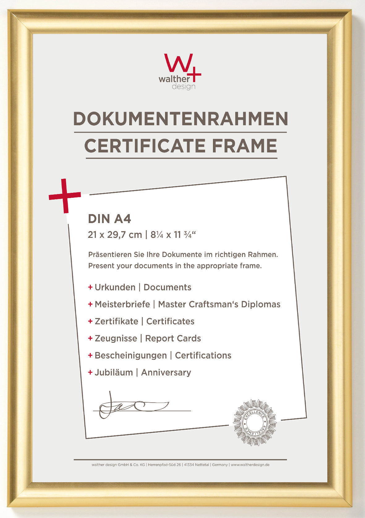 Trendstyle fotolijst 21x29,7 [A4] goud