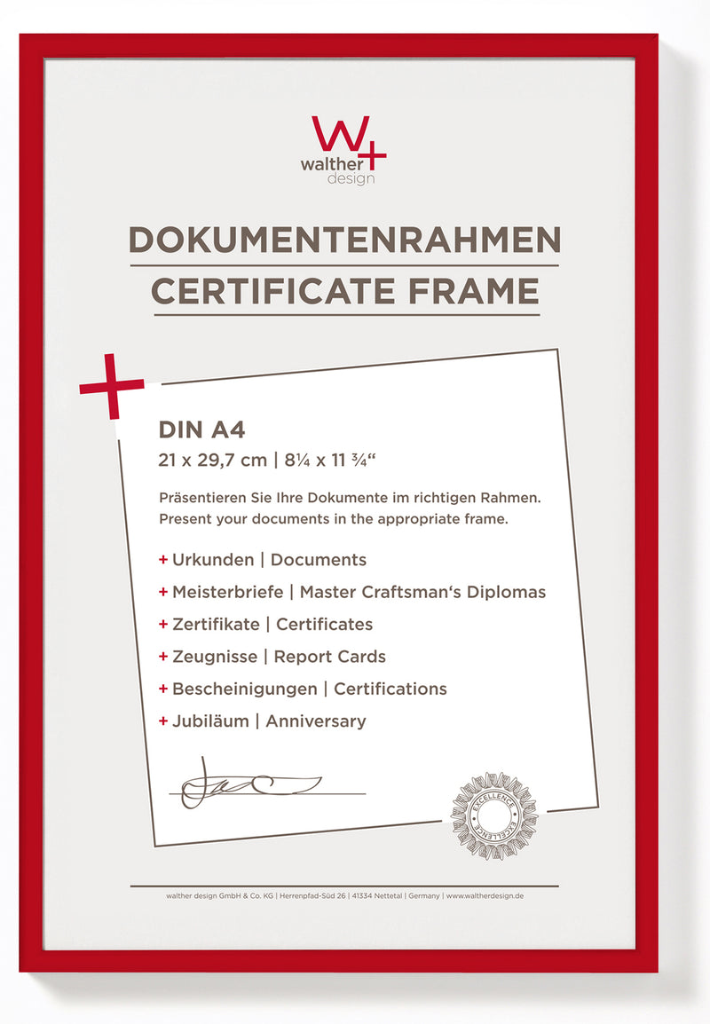New Lifestyle Kunststof lijst 21x29,7 [A4] rood